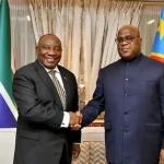 Félix et Ramaphosa, respectivement présidents de la RSA et de la RDC