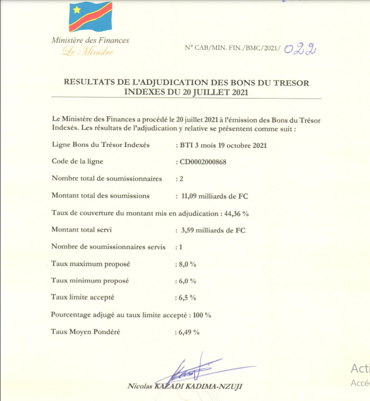 BTC du 20 juillet 2021