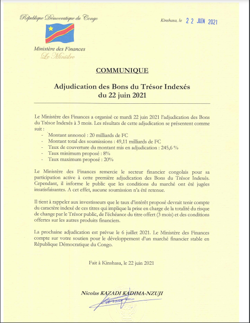 BTC du 22 juin 21