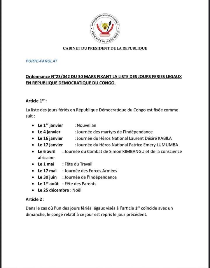 Ordonnance présidentielle 