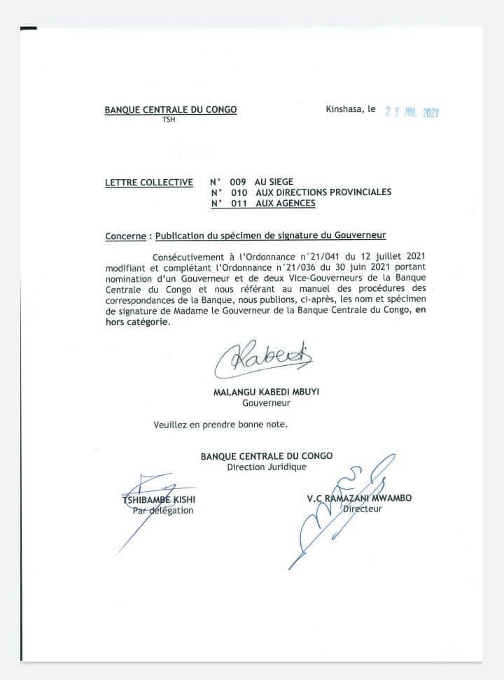 Communiqué BCC 