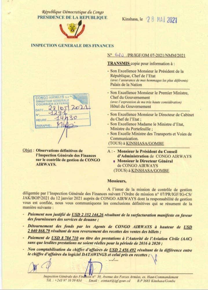 Lettre de l'IGF