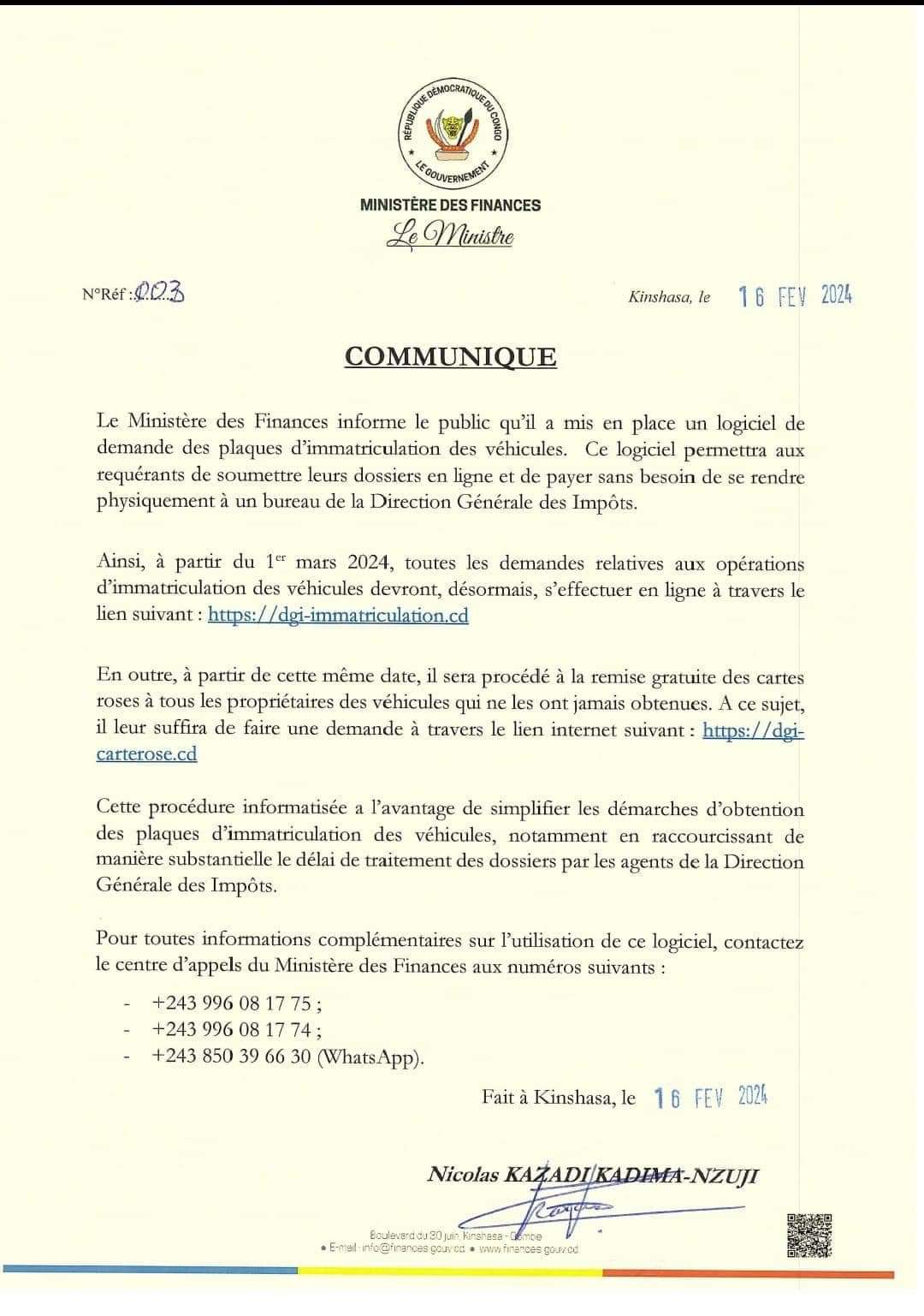 Communiqué 