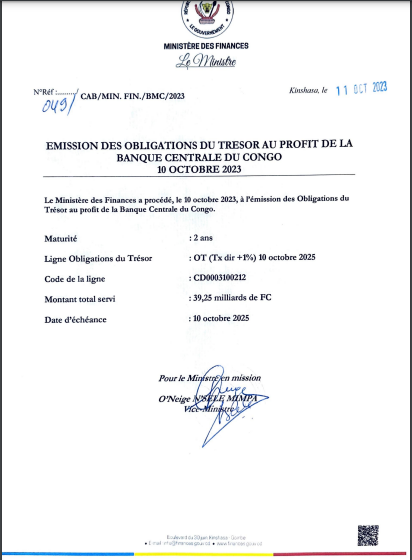 Obligations du Trésor