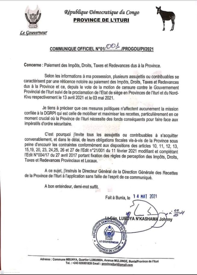 Taxe Ituri