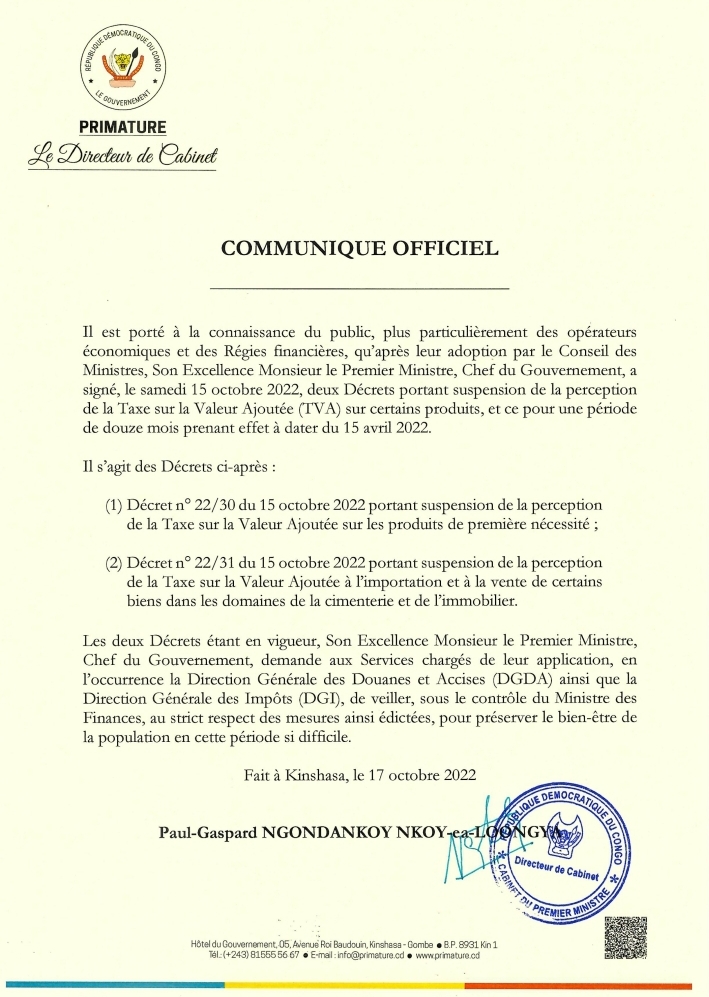 Communiqué 