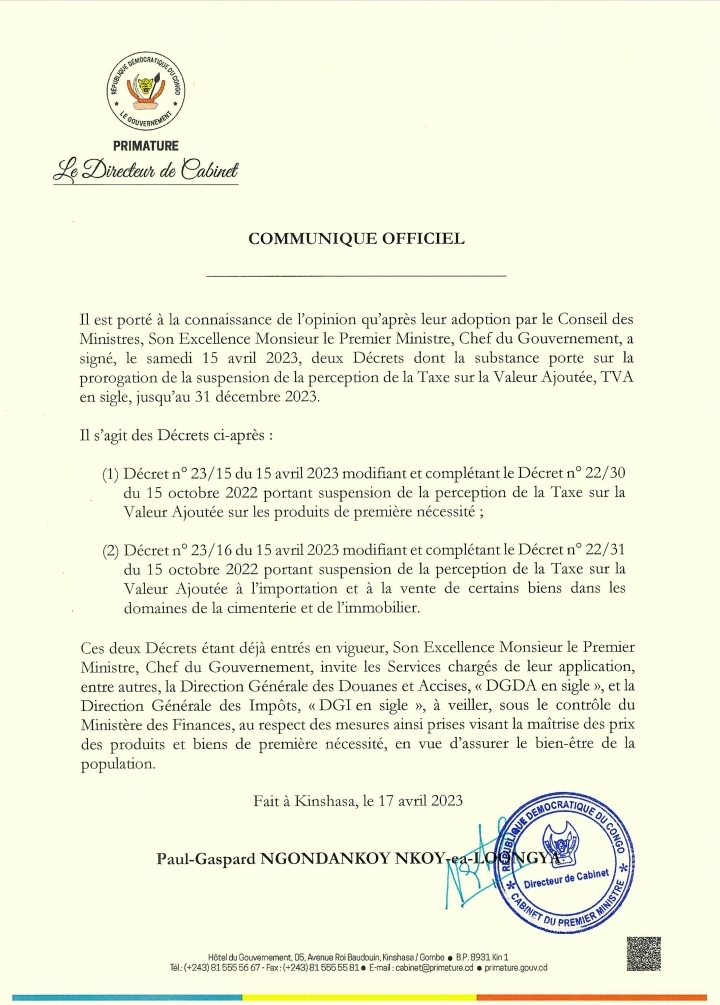 Communiqué 