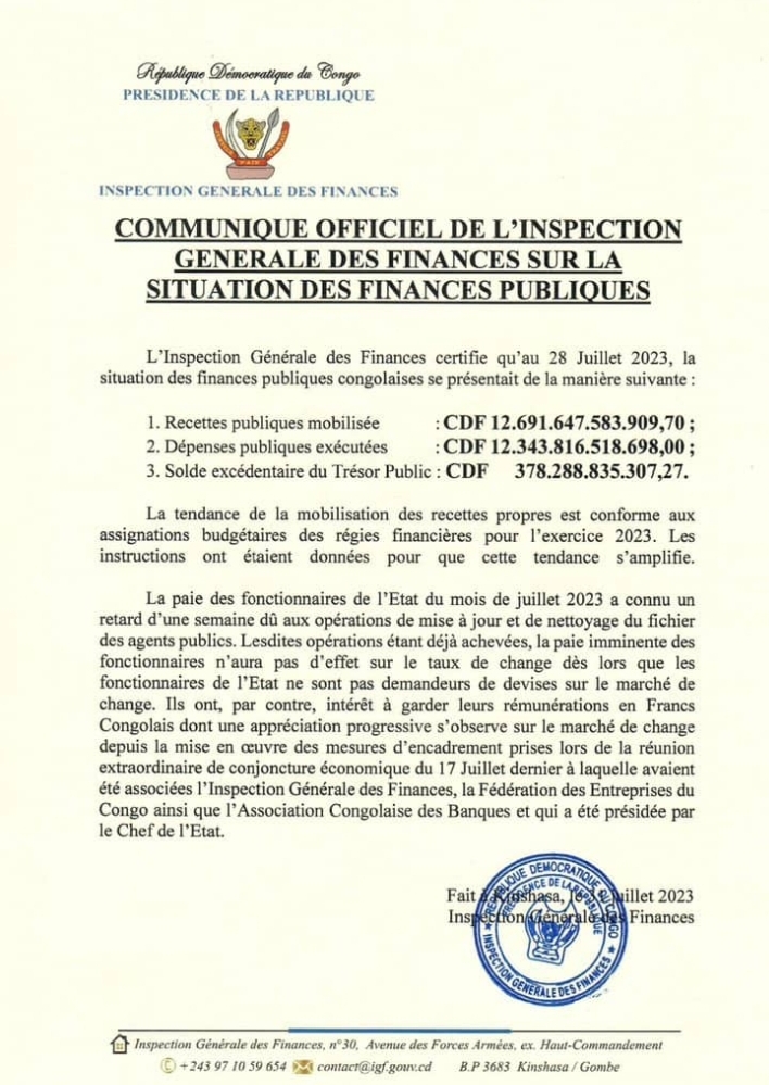 Communiqué 