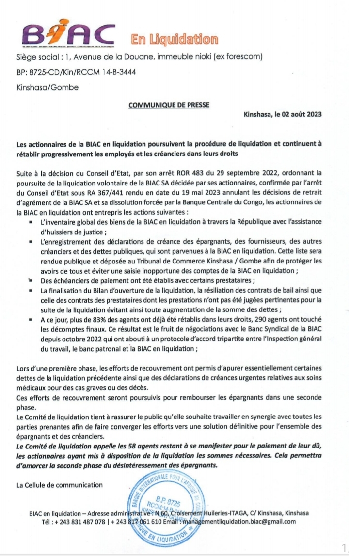 Communiqué 