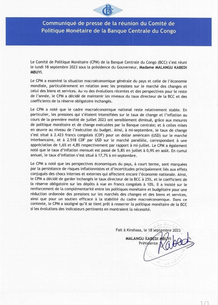 Communiqué 