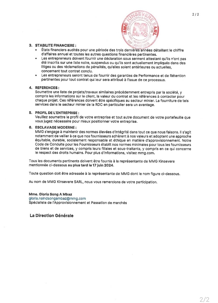 Communiqué MMG
