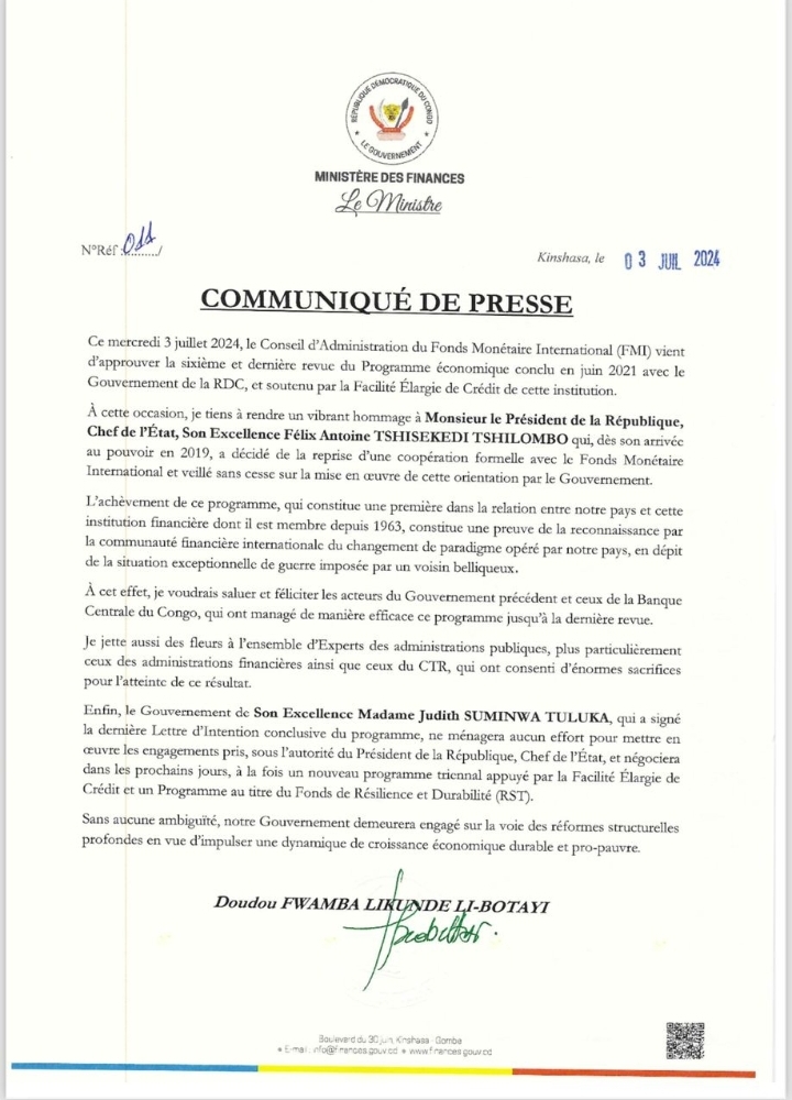 Communiqué 