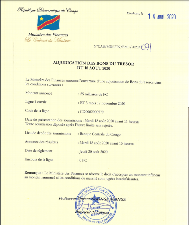 bon du trésor
