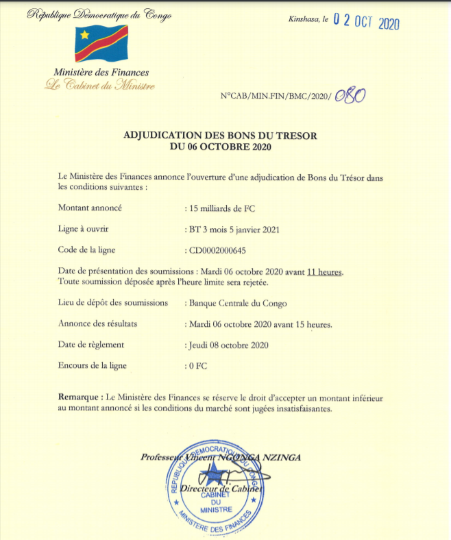 bon du trésor