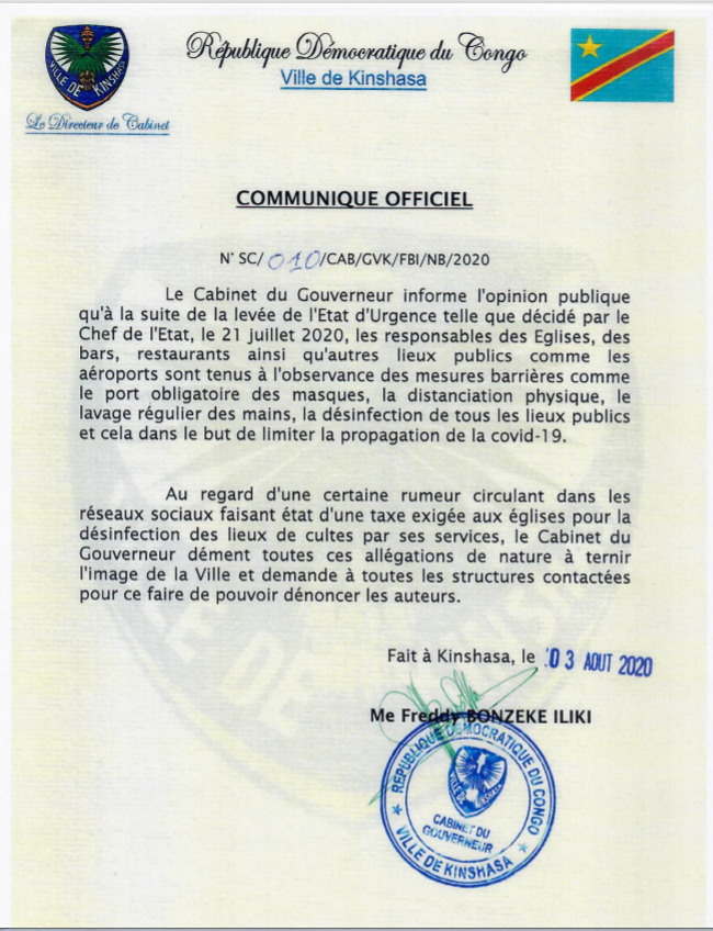 communiqué