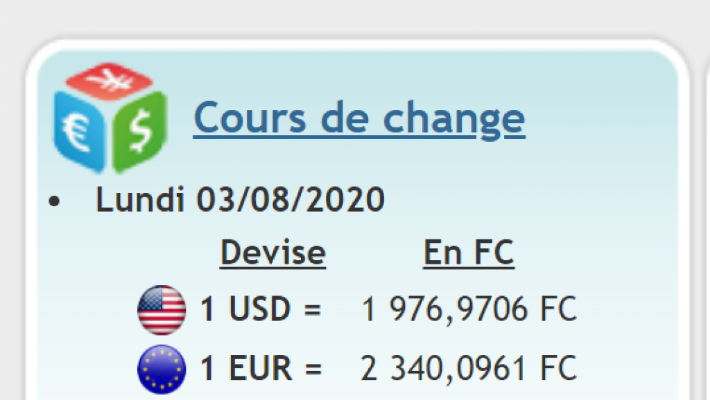 cours de change 