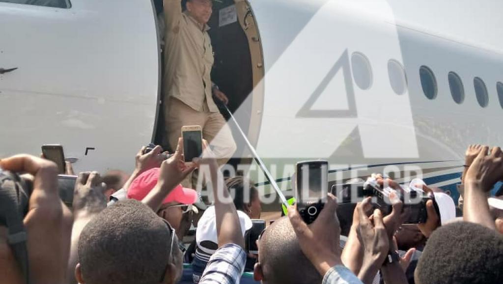 Moise Katumbi à son arrivée à Kalemie en 2019/Ph ACTUALITE.CD