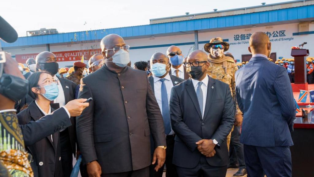 Félix Tshisekedi et Sama Lukonde à KCC à Kolwezi