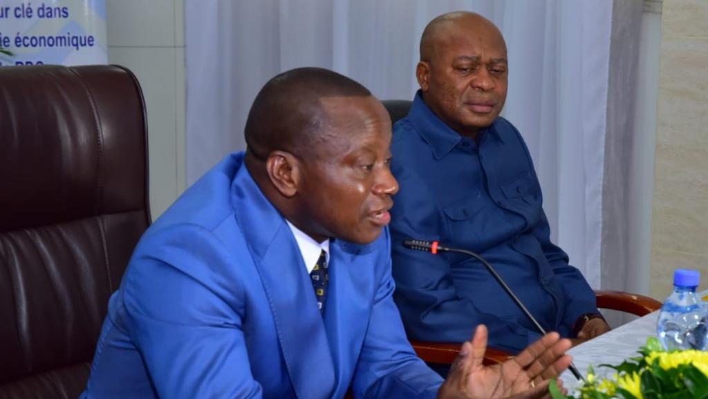 Chérubin Okende, Ministre des Transports, voies de communication et désenclavement. Ph. Droits tiers.