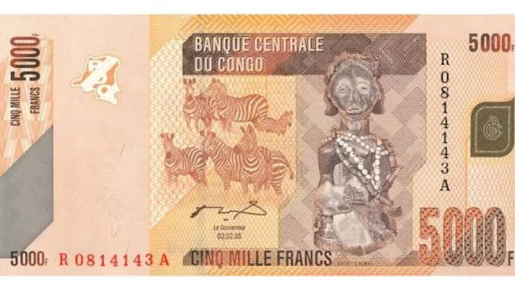 Billet de 5 000 FC. Ph. Droits tiers.