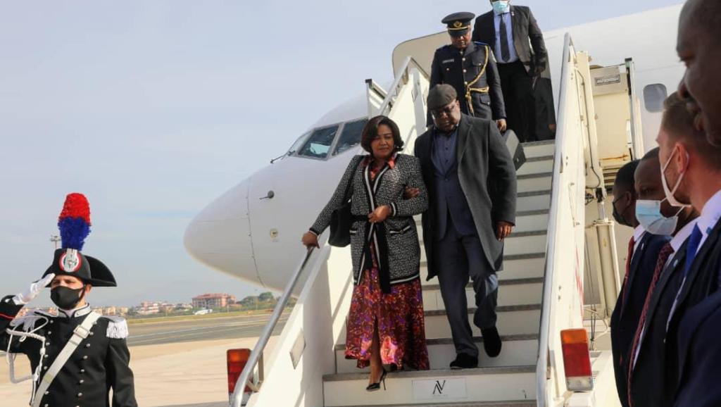 Arrivée de Félix Tshisekedi à Rome 