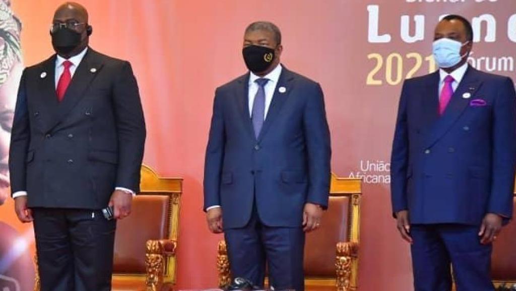 Félix Antoine Tshisekedi Tshilombo, Denis Sassou Nguesso et Joâo Lourenço. 