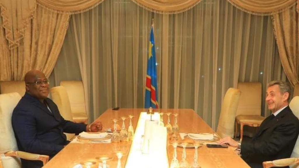 L'ancien président français est en séjour privé de 24 heures à Kinshasa 