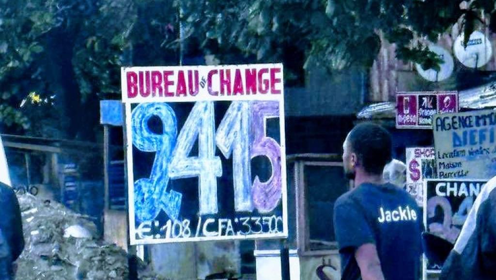Affichage de taux de change.