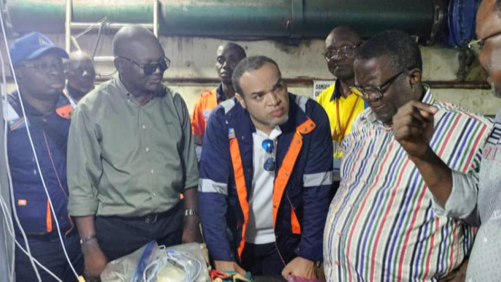 Le DG de la SNEL Fabrice Lusinde a assisté ce dimanche aux essais de rotation du groupe N°3 de la Centrale de la Tshopo 