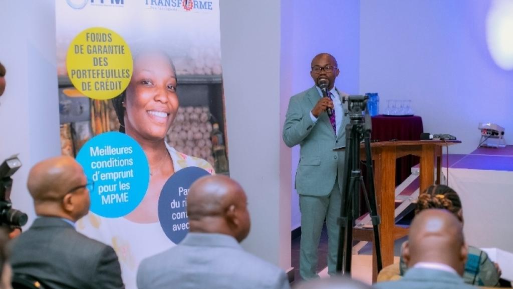 Le DGA de FPM SA,  Mr Patrick Nkongo, lors du lancement du 