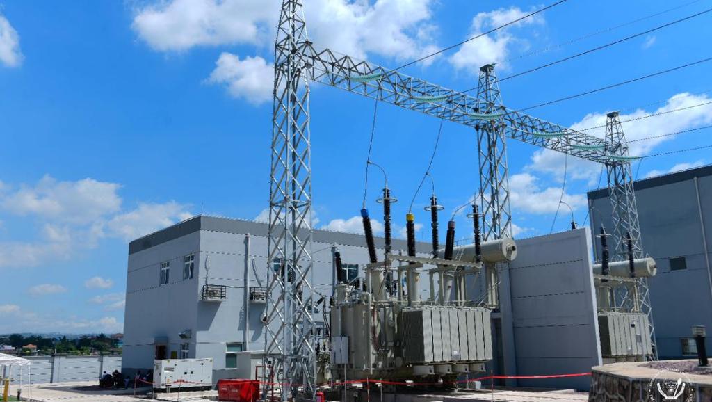 En image, la station électrique de Kinsuka de 220 KV inaugurée le lundi 13 novembre 2023 par le président de la République