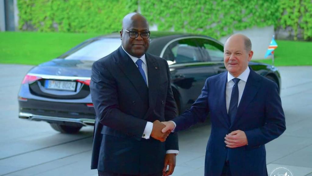 Le Président de la République et le Chancelier fédéral Olaf Scholz à Berlin 