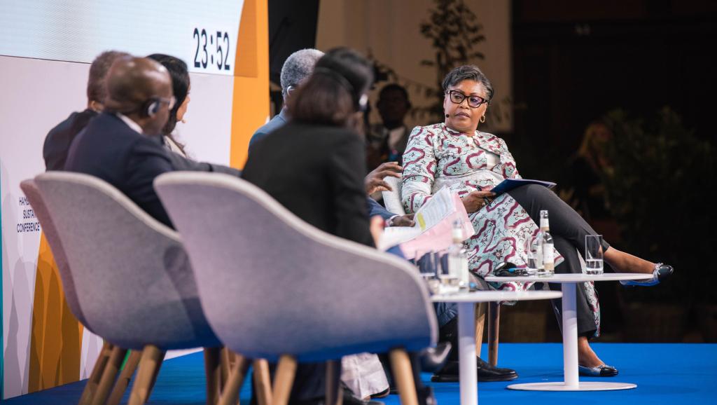 Judith Suminwa à la conférence de Hambourg 