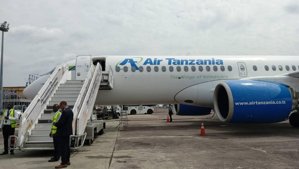 L'avion de la compagnie Air Tanzania
