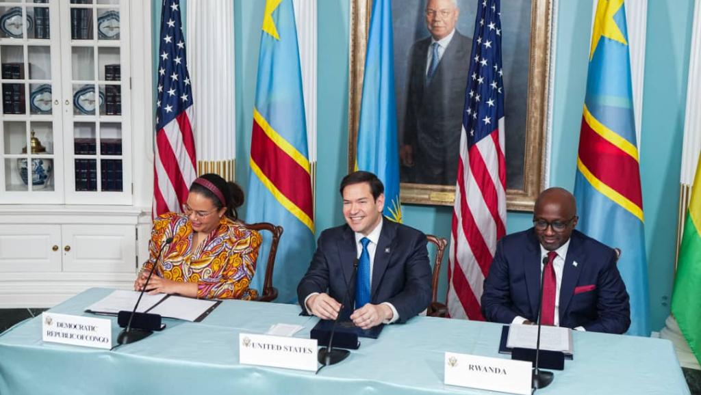 Thérèse Kayikwamba, Marco Rubio et Olivier Nduhungirehe
