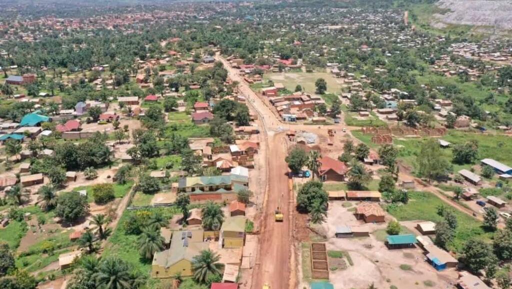 Vue aérienne sur la cité minière de Durba en province du Haut-uele, dans l'Est de la RDC
