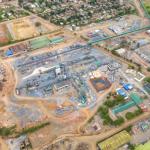  Vue aérienne du chantier de construction du concentrateur de Kipushi