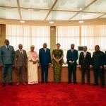 La Première Ministre Judith Suminwa avec les cadres de l'UNC