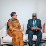 Judith Suminwa et Robert Beugré, respectivement premiers ministre de la RDC et de la Cote d'Ivoire