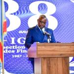 Christophe Bitasimwa, l'Inspecteur principal de l'IGF lors de la célébration de 38ième anniversaire à Kisnhasa