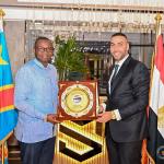 Julien Paluku, et Mahmoud Samih, PDG de Mahmoud Samih Holding lors de l'évaluation du parténariat au Caire ce dimanche 14 septembre 2025