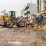L’état de délabrement sur la route de Matadi, au croisement Okito et Maternité à Kinshasa