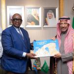 Louis Watum Kabamba, ministre national de Mines, et son homologue du Royaume d’Arabie Saoudite, Bandar bin Ibrahim Al-Khorayef, ministre de l’Industrie et des Ressources minérales.