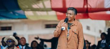 La première ministre congolaise Judith Suminwa à Kikwit