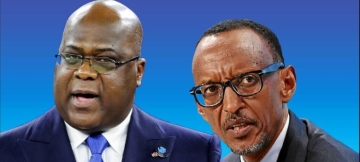Félix Tshisekedi et Paul Kagame, respectivement président de la RDC et du Rwanda 