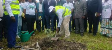 Plantation d'un arbre à l'INA