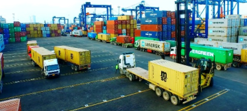 Port sec de Kasumbalesa.