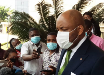 Sénateur Mobutu Giala, après sa rencontre avec le premier ministre Sama Lukonde. Ph. droits tiers.