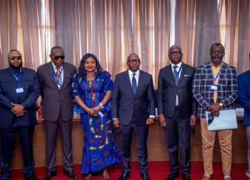 La délégation des artistes chez le premier ministre Sama Lukonde. Ph. Droits tiers.