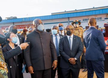 Félix Tshisekedi et Sama Lukonde à KCC à Kolwezi